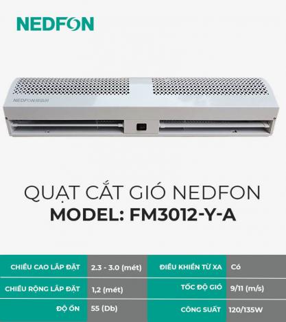 Quạt cắt gió có điều khiển Nedfon FM3012-Y-A