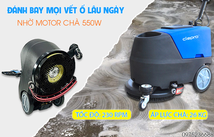Clepro C35B đánh bay mọi vết ố lâu ngày nhờ công suất mạnh mẽ