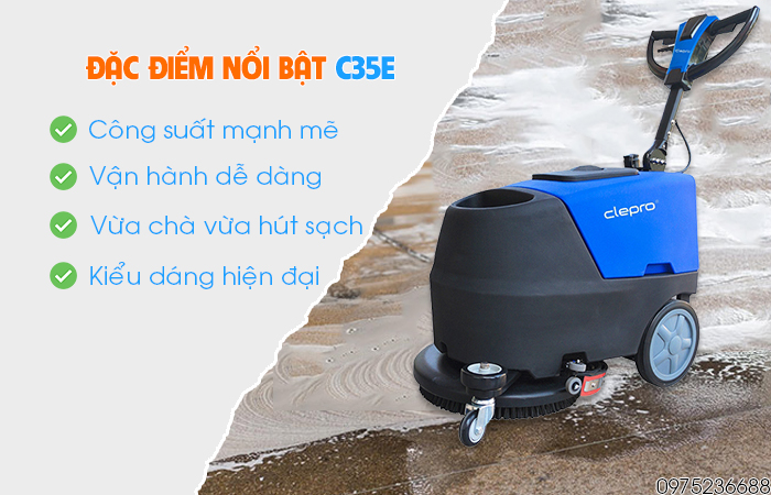 Đặc điểm nổi bật máy chà sàn liên hợp Clepro C35E