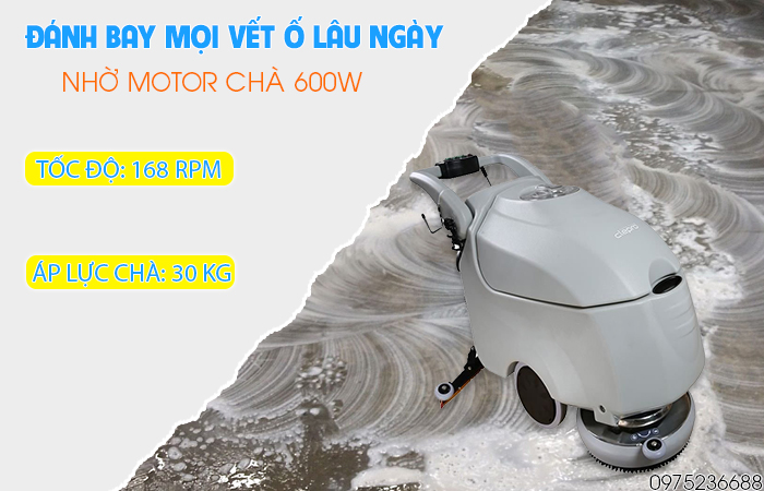 Clepro C43B đánh bay mọi vết ố lâu ngày nhờ công suất mạnh mẽ