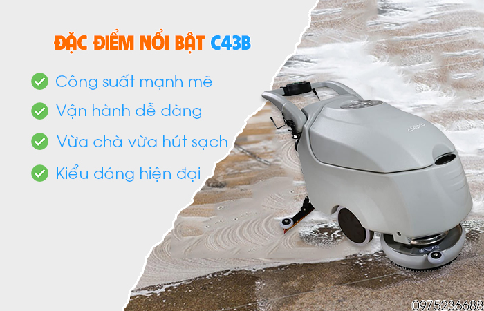 Đặc điểm nổi bật máy chà sàn liên hợp Clepro C43B