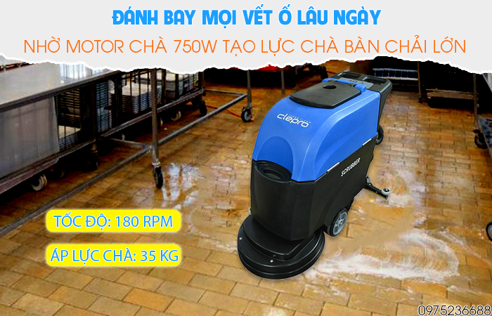 Clepro C50E đánh bay mọi vết ố lâu ngày nhờ công suất mạnh mẽ