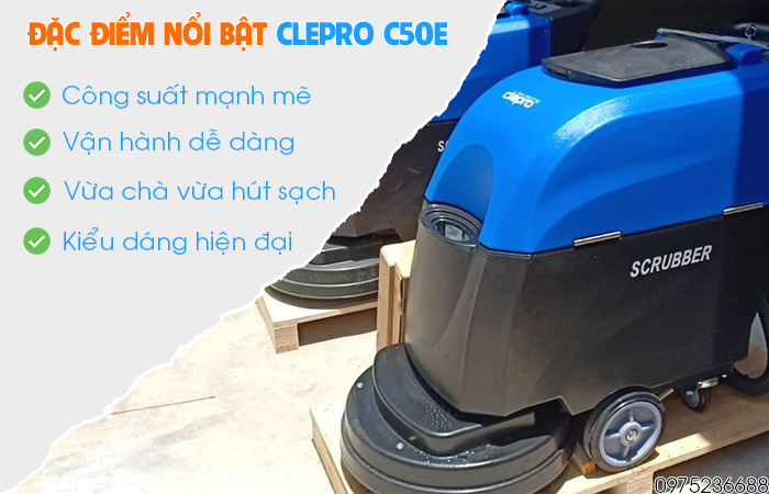 Đặc điểm nổi bật máy chà sàn liên hợp Clepro C50E