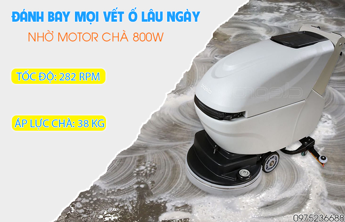 Clepro C51B đánh bay mọi vết ố lâu ngày nhờ công suất mạnh mẽ