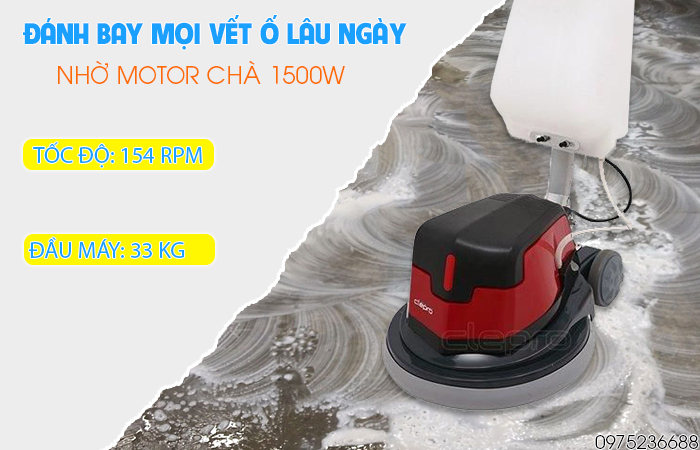 Clepro CS17R đánh bay mọi vết ố lâu ngày nhờ công suất mạnh mẽ 1500W