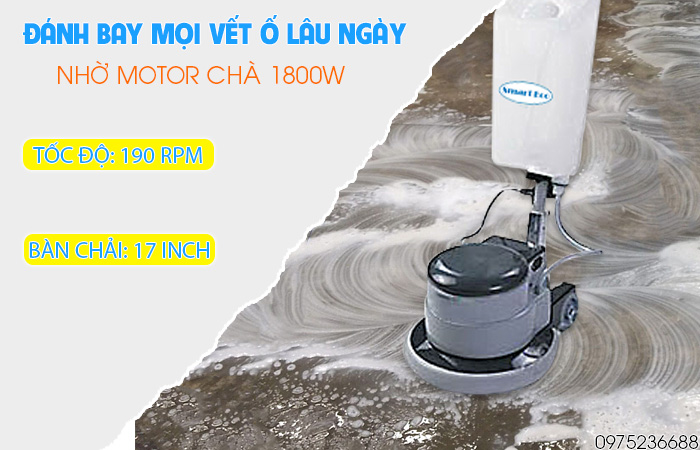 Smart Eco SE 130 đánh bay mọi vết ố lâu ngày nhờ công suất mạnh mẽ 1800W