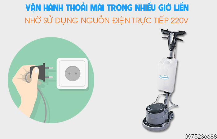 Smart Eco SE 130 vận hành thoải mái bằng nhiều giờ liền bằng điện 220V