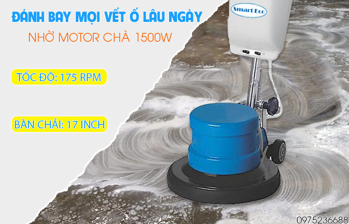Smart Eco SE 154H đánh bay mọi vết ố lâu ngày nhờ công suất mạnh mẽ 1500W