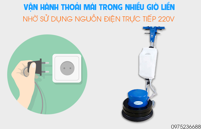 Smart Eco SE 17 vận hành thoải mái bằng nhiều giờ liền bằng điện 220V