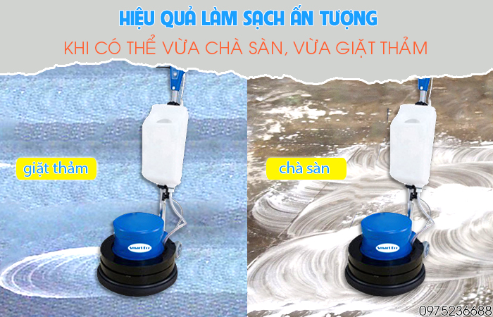 Smart Eco SE 17 vừa chà sàn vừa giặt thảm mang lại hiệu quả làm sạch ấn tượng