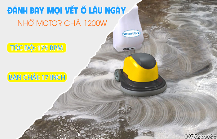 Smart Eco SE 177 đánh bay mọi vết ố lâu ngày nhờ công suất mạnh mẽ 1200W