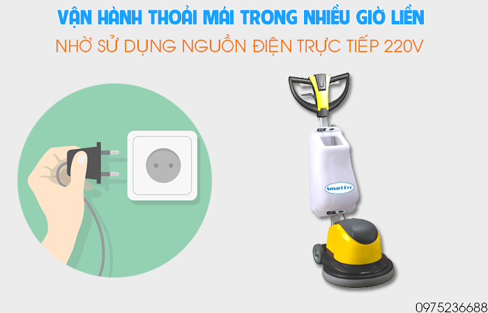 Smart Eco SE 177 vận hành thoải mái bằng nhiều giờ liền bằng điện 220V