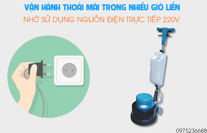 Smart Eco SE 178 vận hành thoải mái bằng nhiều giờ liền bằng điện 220V