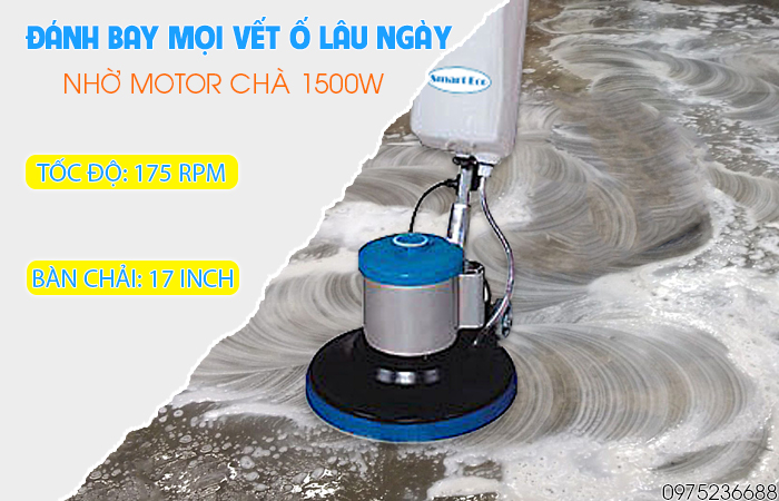 Smart Eco SE 198 đánh bay mọi vết ố lâu ngày nhờ công suất mạnh mẽ 1500W
