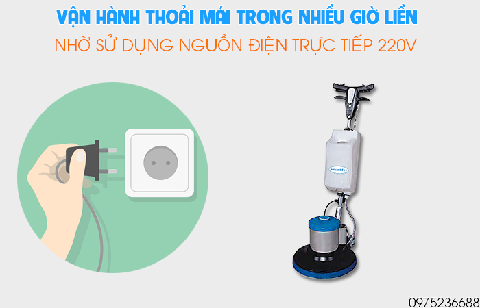 Smart Eco SE 198 vận hành thoải mái bằng nhiều giờ liền bằng điện 220V