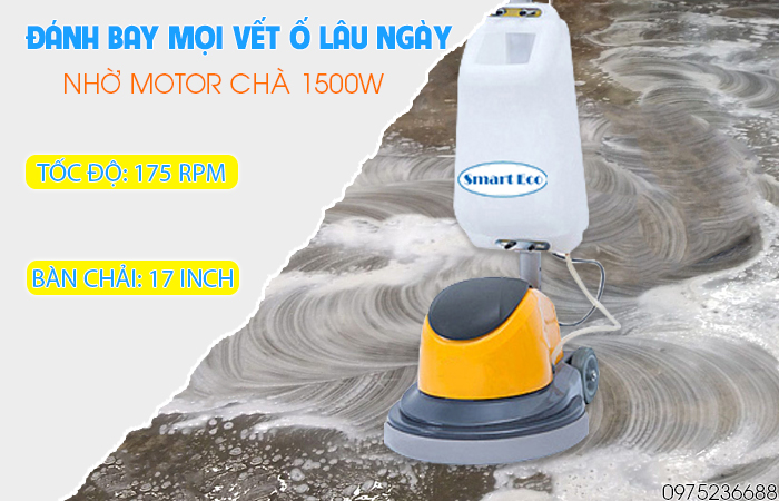 Smart Eco SE 2A-1 đánh bay mọi vết ố lâu ngày nhờ công suất mạnh mẽ 1500W