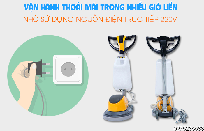 Smart Eco SE 2A-1 vận hành thoải mái bằng nhiều giờ liền bằng điện 220V