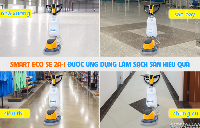 Ứng dụng máy chà sàn giặt thảm Smart Eco SE 2A-1
