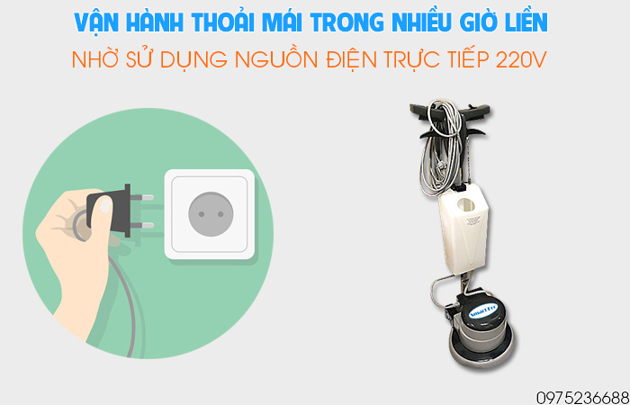 Smart Eco SE 520 vận hành thoải mái bằng nhiều giờ liền bằng điện 220V