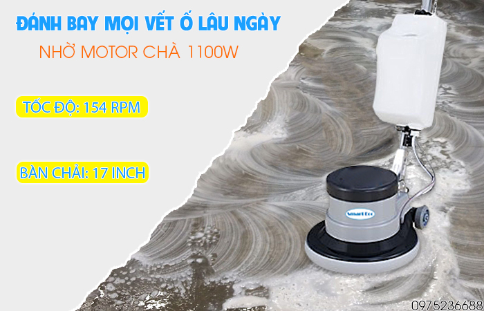 Smart Eco SE 521 đánh bay mọi vết ố lâu ngày nhờ công suất mạnh mẽ 1100W