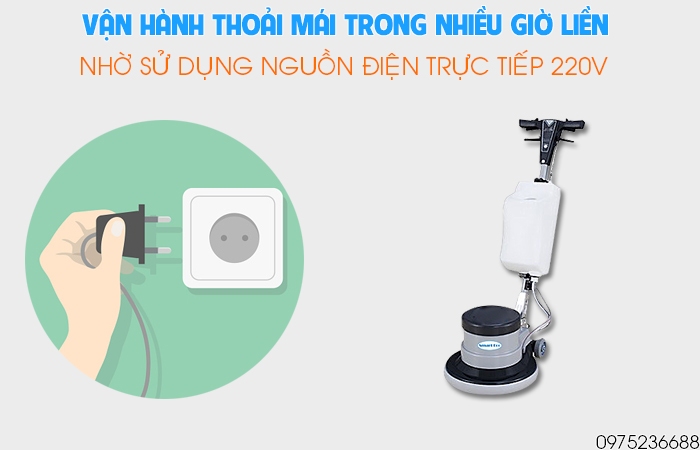 Smart Eco SE 521 vận hành thoải mái bằng nhiều giờ liền bằng điện 220V