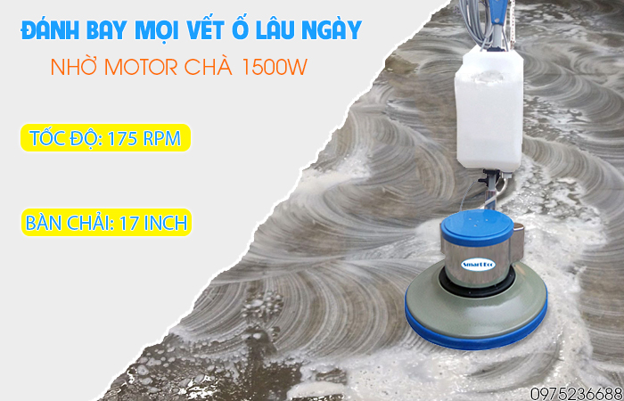 Smart Eco SE 522 đánh bay mọi vết ố lâu ngày nhờ công suất mạnh mẽ 1500W