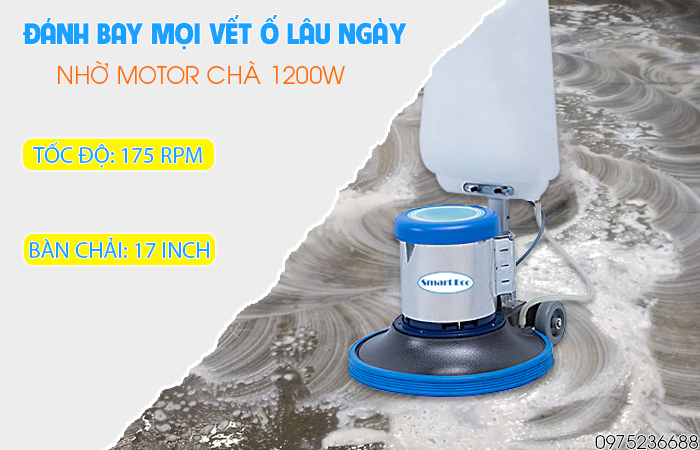 Smart Eco SE 522A đánh bay mọi vết ố lâu ngày nhờ công suất mạnh mẽ 1200W