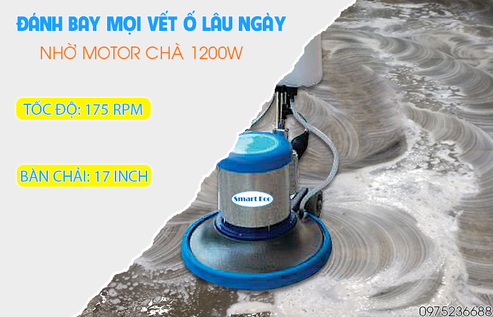 Smart Eco SE 522B đánh bay mọi vết ố lâu ngày nhờ công suất mạnh mẽ 1200W