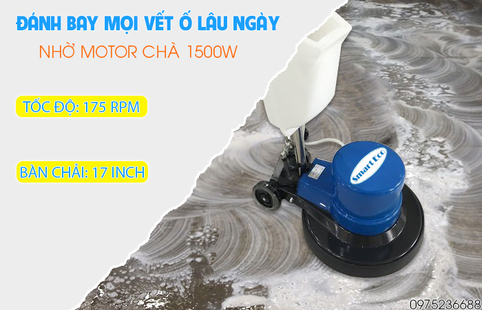 Smart Eco SE 77 đánh bay mọi vết ố lâu ngày nhờ công suất mạnh mẽ 1500W