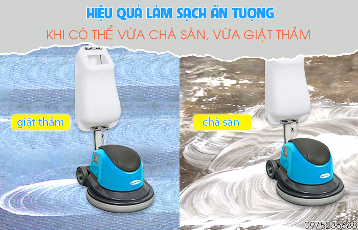 Smart Eco SE BD2AE vừa chà sàn vừa giặt thảm mang lại hiệu quả làm sạch ấn tượng