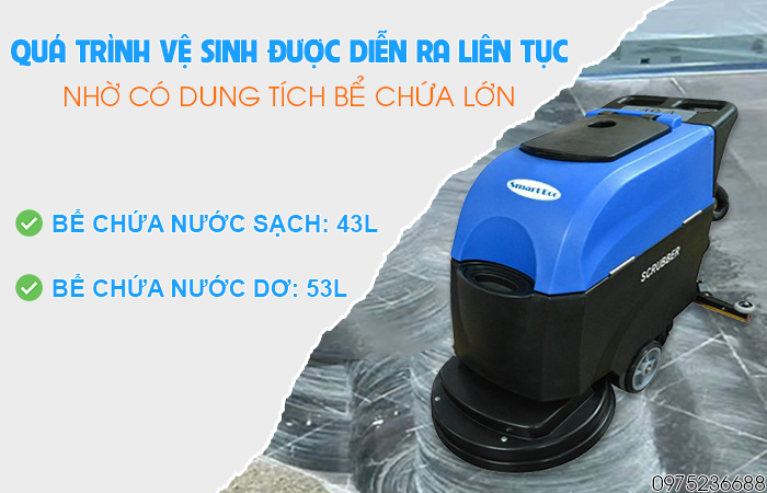 Smart Eco SE C50B có dung tích bể chứa nước lớn