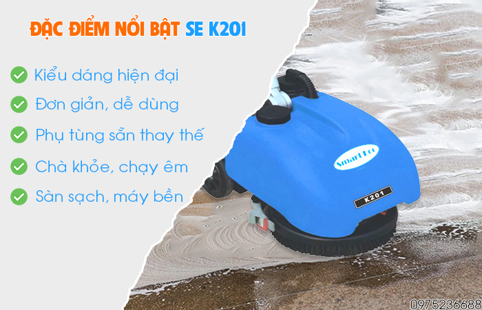 Đặc điểm nổi bật máy chà sàn liên hợp Smart Eco SE K201