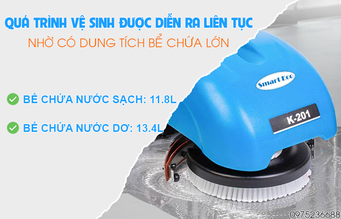 Smart Eco SE K201 được trang bị bình chứa nước