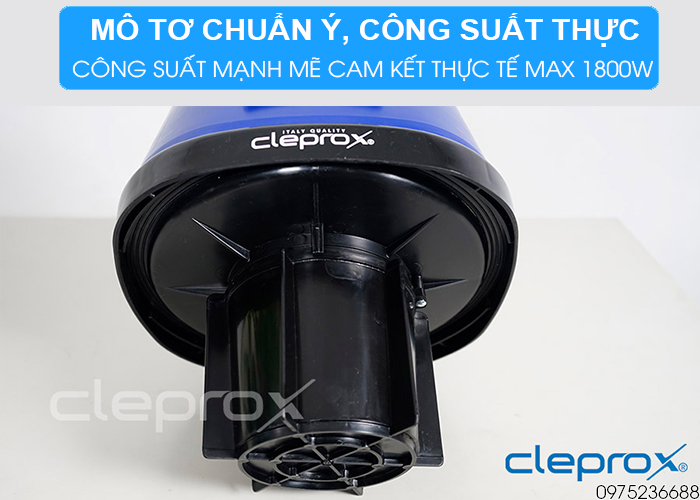 Máy hút bụi khô và ướt Cleprox X1/40 mô tơ chuẩn Ý