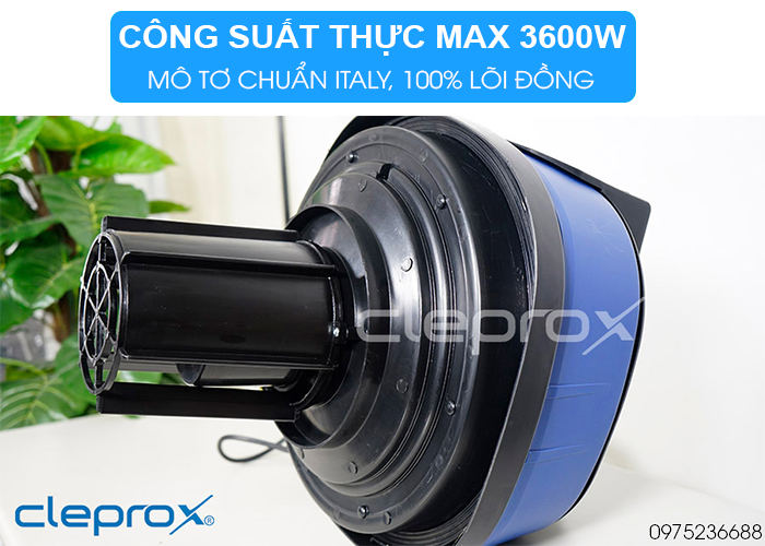 Máy hút bụi khô và ướt Cleprox X2/70 mô tơ Ý