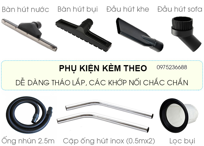 Phụ kiện kèm theo Hiclean HC 30P