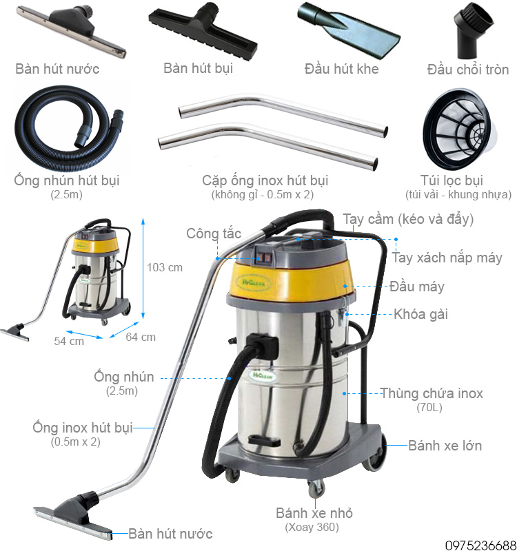Chi tiết HiClean HC 70