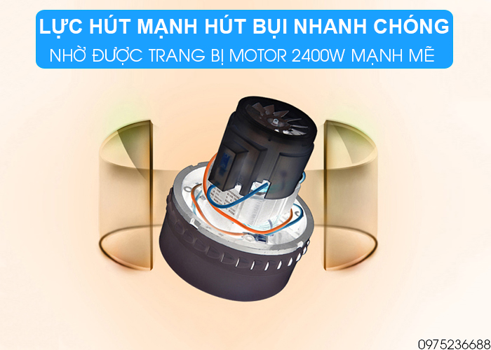 Hiclean HC 70 có công suất 2400w