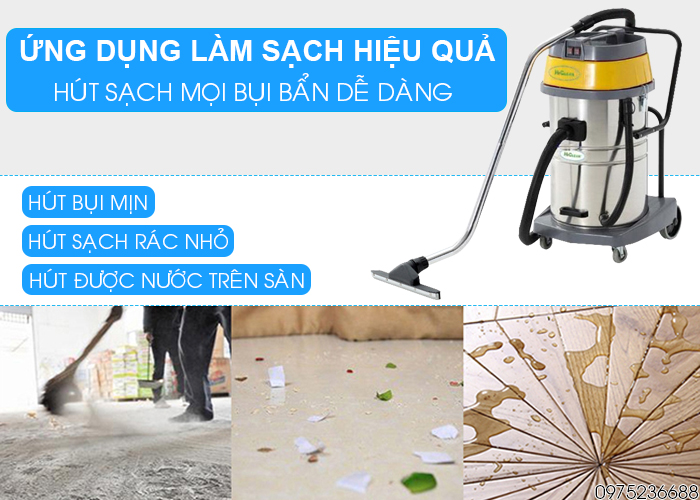 Hiclean HC 70 hút được nước trên sàn