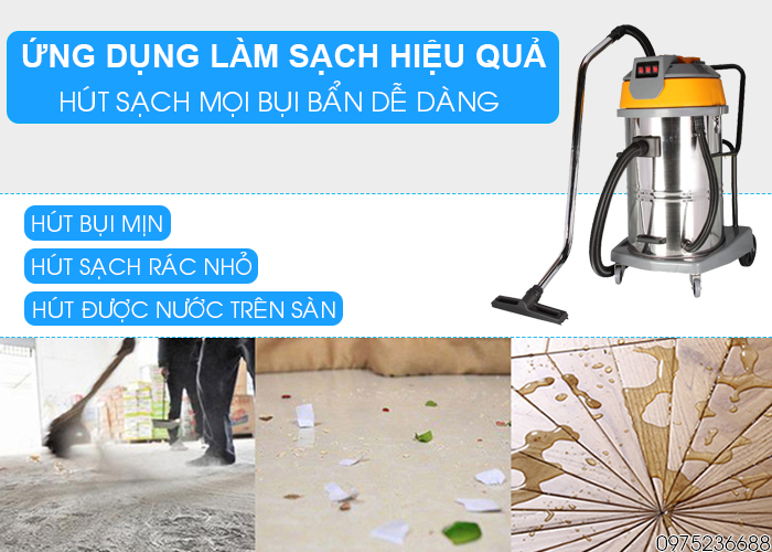 HiClean HC 80 hút được nước trên sàn
