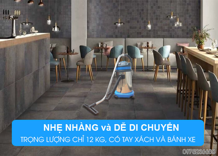 Máy hút bụi hút nước Smart Eco SE 30 nhẹ nhàng dễ di chuyển