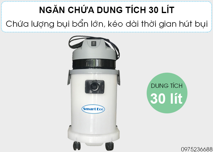 Máy hút bụi hút nước Smart Eco SE 30 HEPA dung tích 30 lít