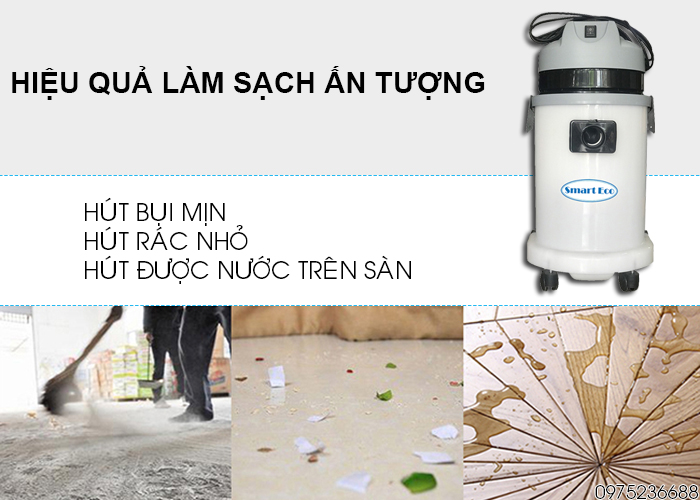 Máy hút bụi hút nước Smart Eco SE 30 HEPA hút mọi loại bụi