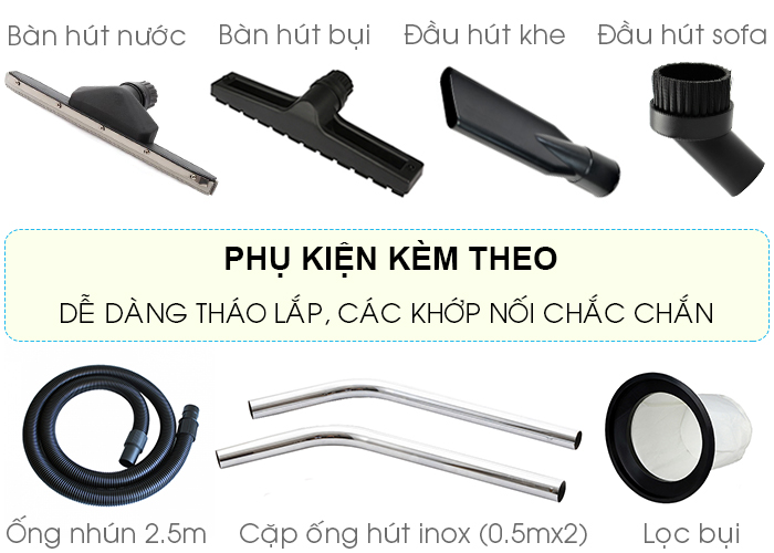 phụ kiện Máy hút bụi hút nước Smart Eco SE 30 HEPA