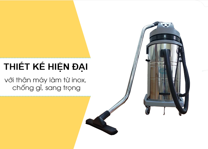thiết kế máy hút bụi smart eco se 3600 HEPA thân inox