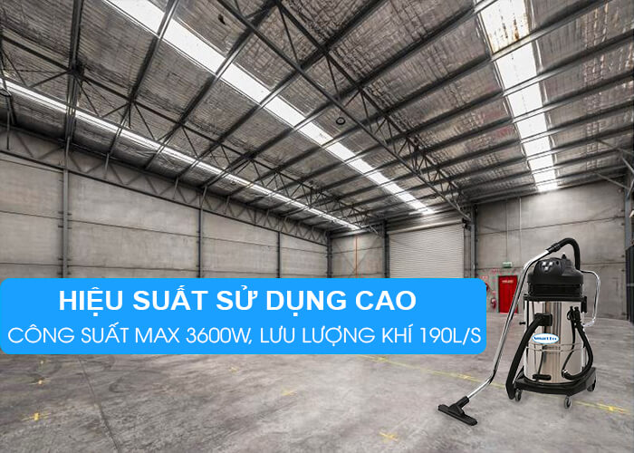 Máy hút bụi công nghiệp Smart Eco SE S3/60 hiệu suất sử dụng cao