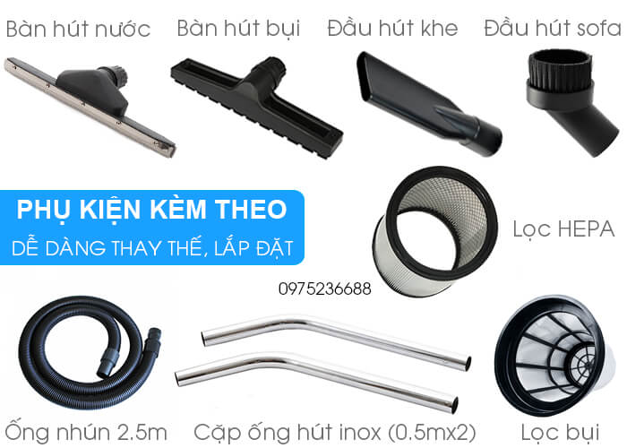 phụ kiện Máy hút bụi công nghiệp Smart Eco SE S3/60