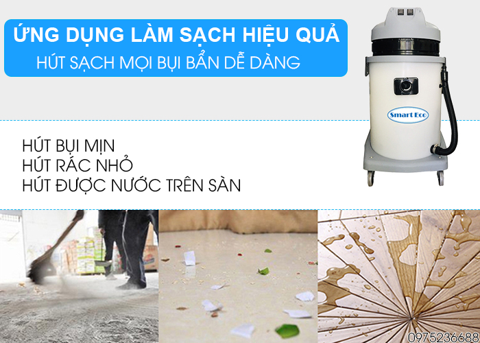 máy hút bụi smart eco se 602J hút mọi loại bụi bẩn