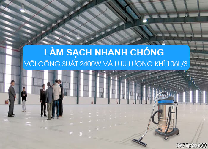 Máy hút bụi khô và ướt Smart Eco SE 70 làm sạch nhanh chóng
