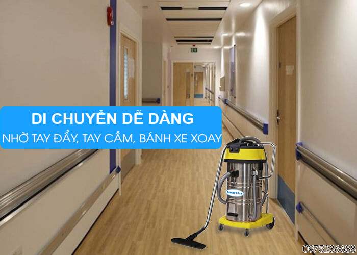 Máy hút bụi công nghiệp Smart Eco SE 903 di chuyển dễ dàng